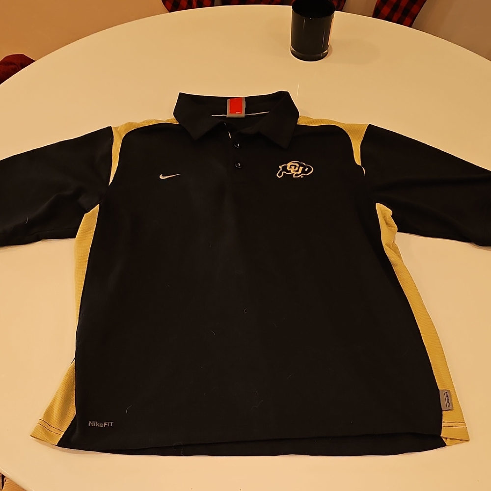 Colorado Buffaloes Nike Black and Gold Athletic Polo